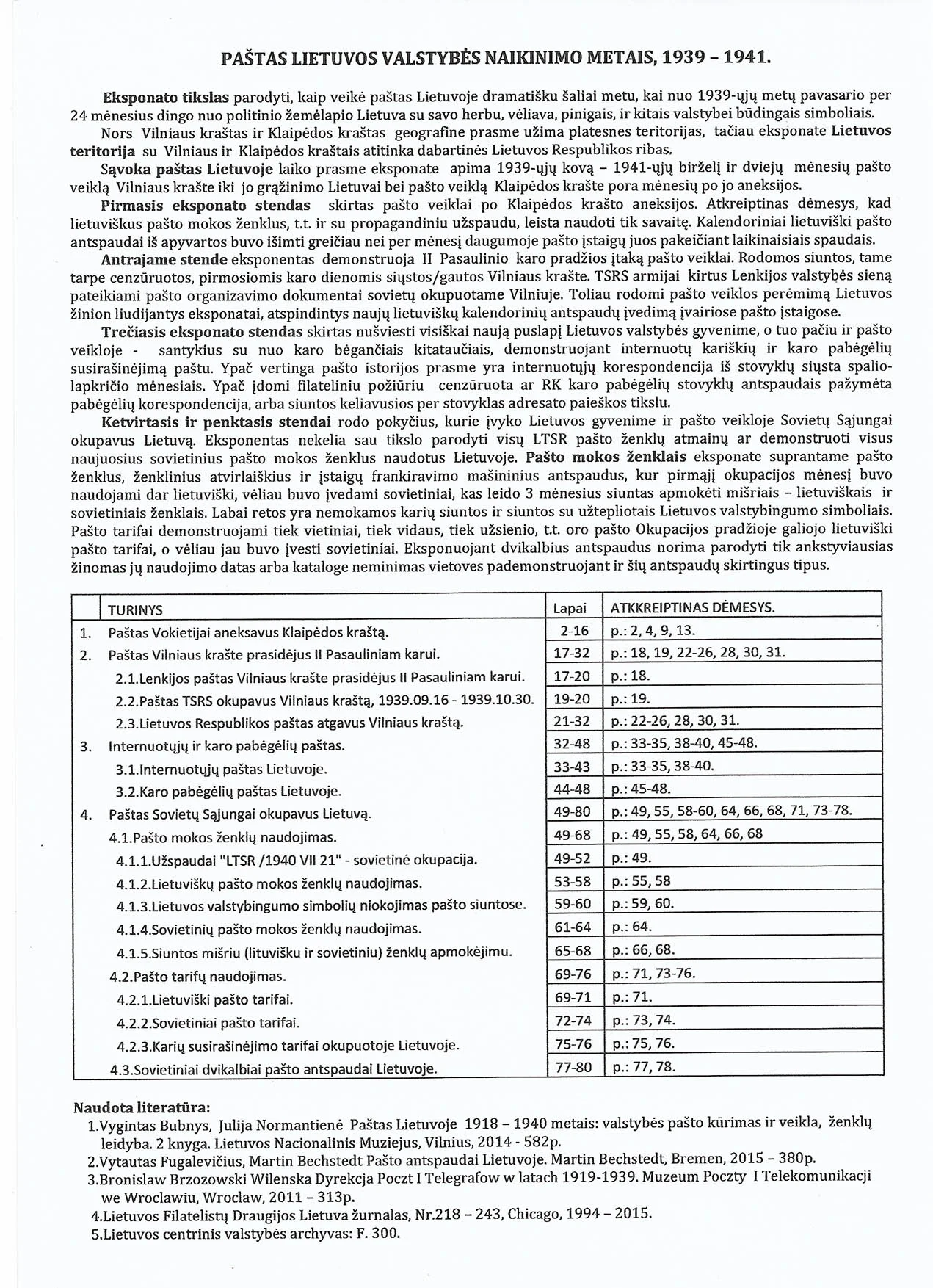 Post in the Years of Destruction of Lithuanian State 1939–1941, sheet 101