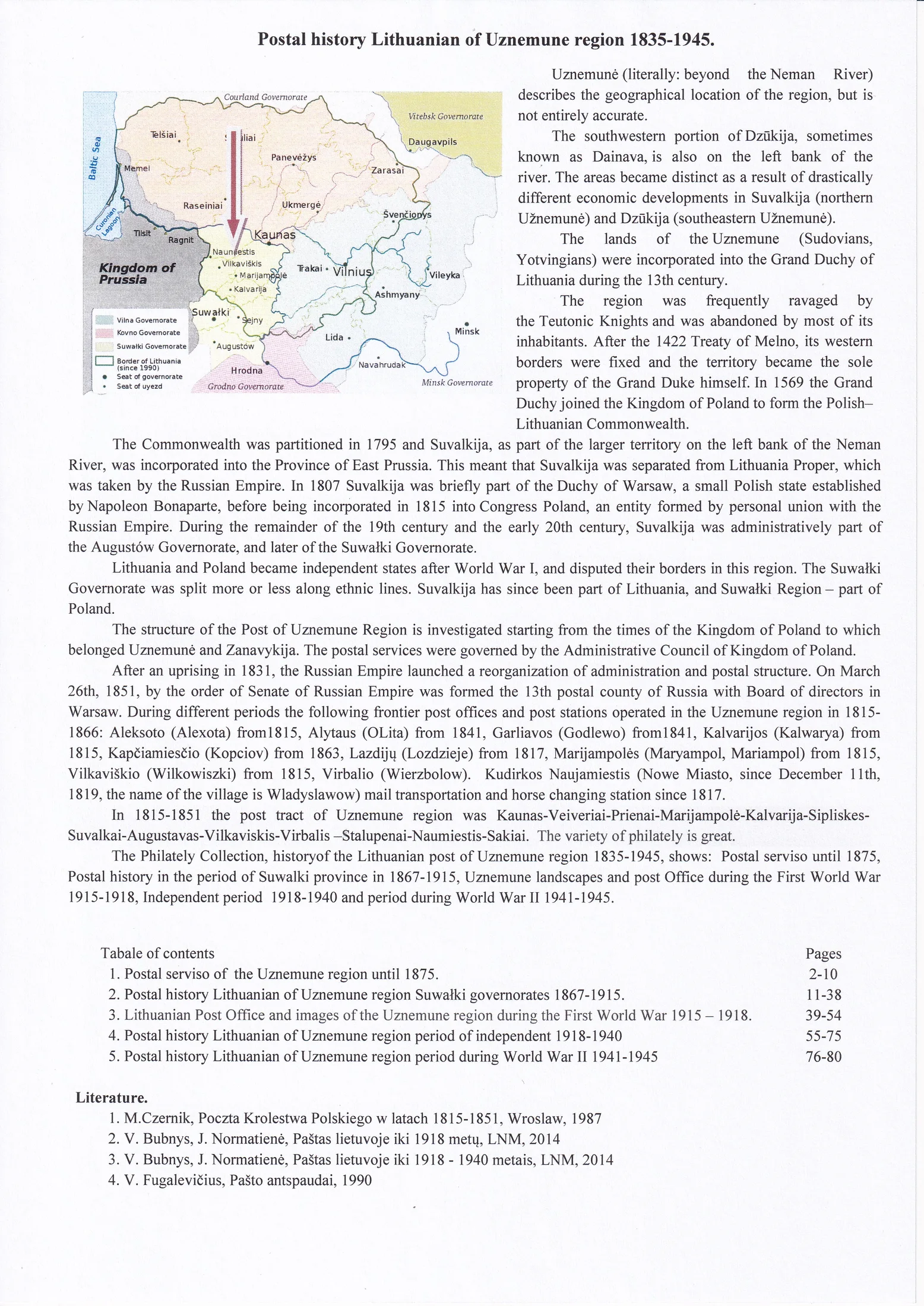 Postal History of the Lithuanian Užnemunė Region, 1835–1945, sheet 101