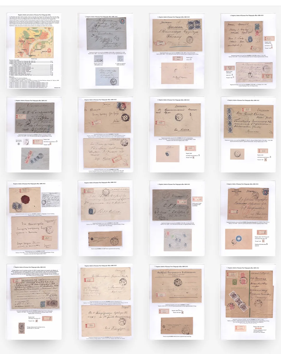 Title image for Registry Labels and Cachets of Kaunas Post Telegraph Office