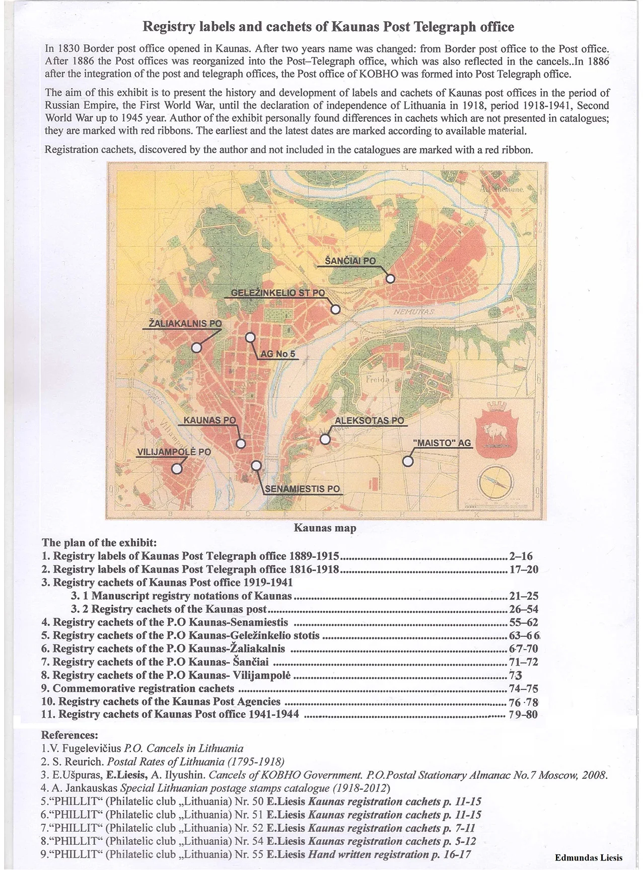 Registry Labels and Cachets of Kaunas Post Telegraph Office, sheet 101